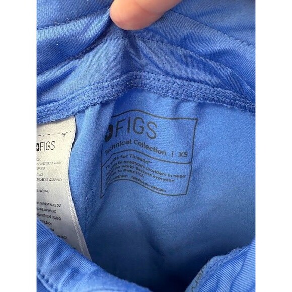 Figs Scrub Pants Womens X-Small Blue Yola Skinny Cargo Bottom Medical Nursing - Picture 5 of 8